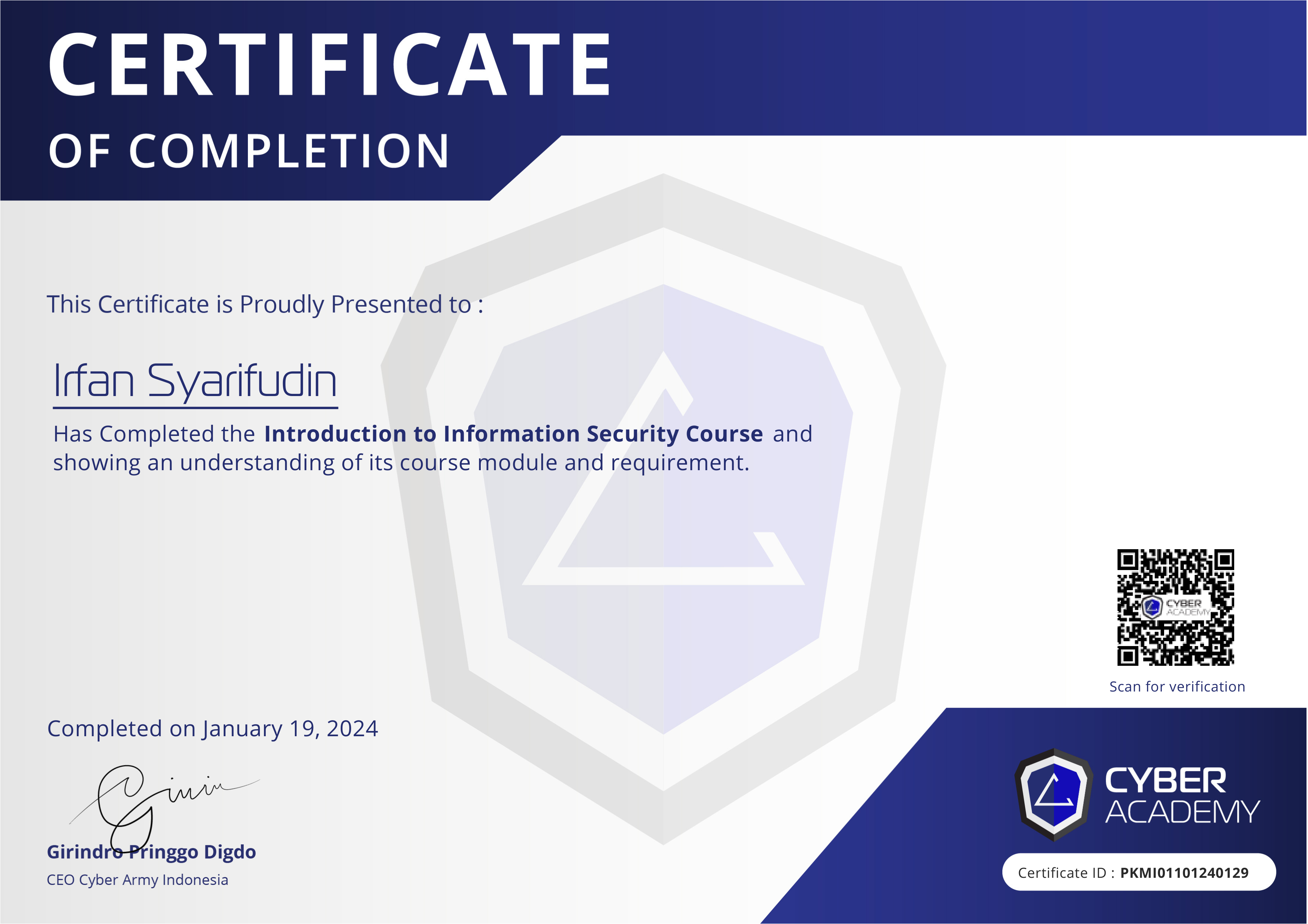 sertifikat Cyber Academy